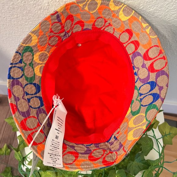 coach Rainbow Signature Bucket Hat